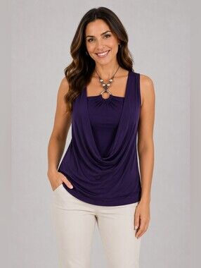 MON AMIE COWL NECK TOP